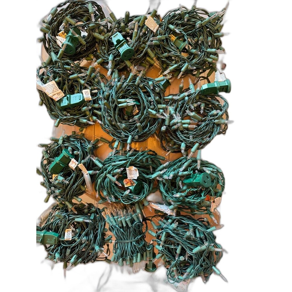 X-Mas Fairy Lghts Green and White Home Holiday String Lights